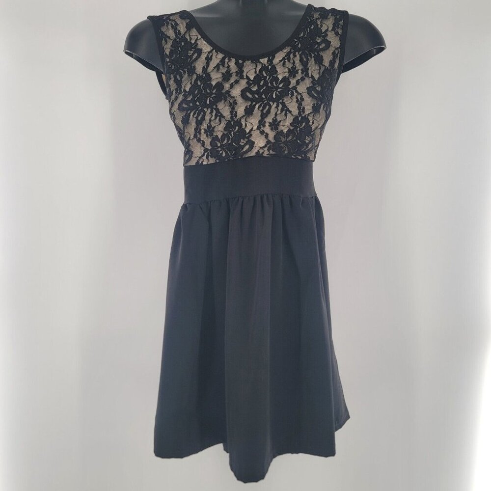 Poof Apparel Womens Black Lace Dress Size Small